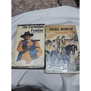 Archie Joscelyn forbidden Frontier & Trail North  1967 -68 Western Pulp HC DJ